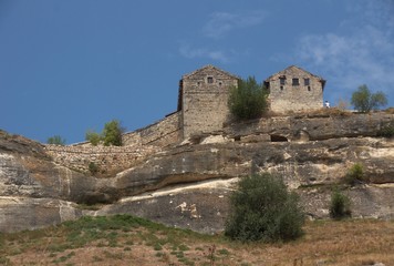 Fototapeta na wymiar Medieval city-fortress Chufut-Kale, Crimean Mountains