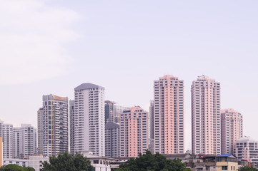 Fototapeta na wymiar Skyscrapers in Bangkok of Thailand