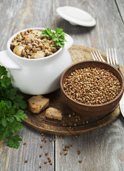 Buckwheat porridge with meat