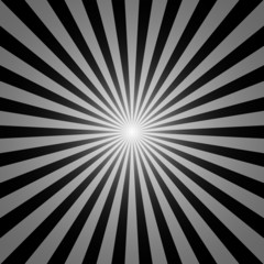 The sun and the sun's rays on black background