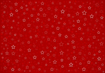 Red Christmas Background with Decorative Elements