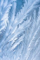 Fototapeta na wymiar frost pattern on window glass