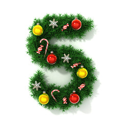 Christmas tree font number 5