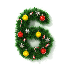 Christmas tree font number 6