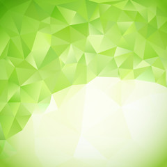 abstract green background with polygonal design