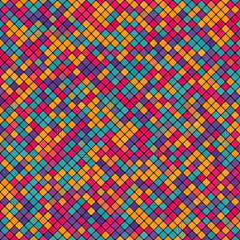 Abstract mosaic background of vibrant colorful decor squares