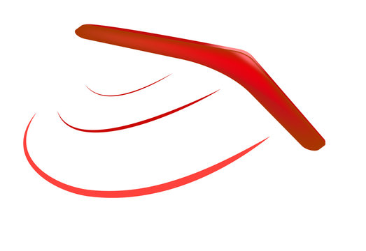 vector wooden australian boomerang icons