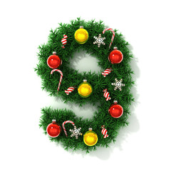 Christmas tree font number 9