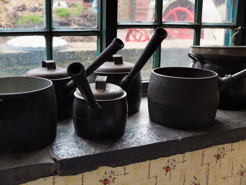old cooking pots