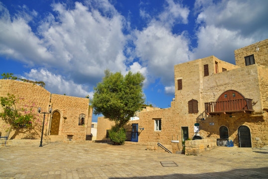 .ancient buildings of old Jaffa Israel