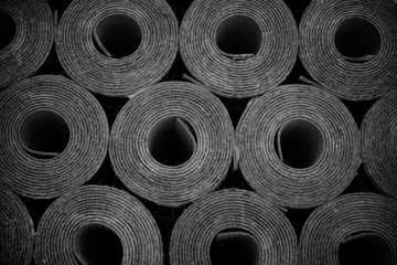 rolls of roofing felt