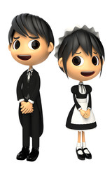 困るメイドさんと執事