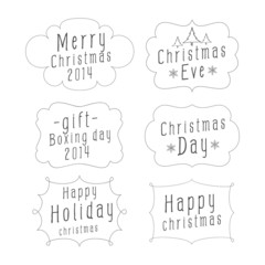 Collection design of Christmas Calligraphic Vintage