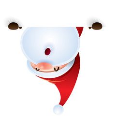 Santa Claus and sign - Upside Down