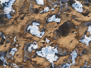 snow and sand. background