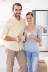 Young couple smiling at the camera