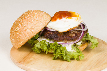 Big hamburger - Stock Image macro.