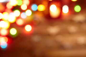 Obraz premium Abstract blurred lights christmas background