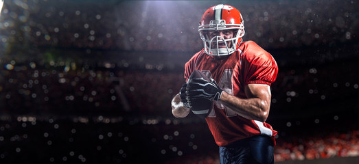 American football sportsman player in stadium