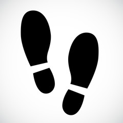 Human foot print VECTOR icon.