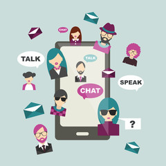 People chat global communication.