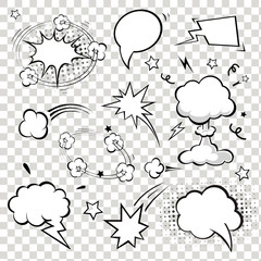 Comic Speech Bubbles.  illustration. © lightgirl