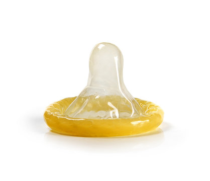 condom isolated on white