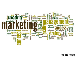 Vector conceptual business marketing word cloud