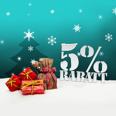 5% Rabatt discount christmas