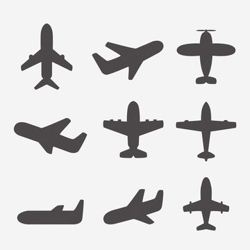 Airplane icons vector
