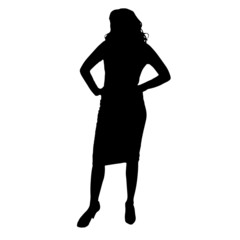 Fototapeta premium Vector silhouette of a woman.