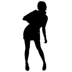 Vector silhouette of a woman.