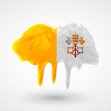 Vatican flag painted colors