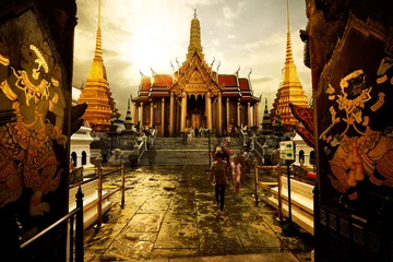 Fotobehang Preah pantheon Wat Phra Kaew in Bangkok © atipanit