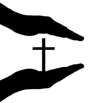 recommend clip art: Vector silhouette of hands.