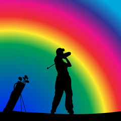 Vector silhouette of the woman.