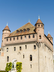 Fototapeta na wymiar Lausanne, Altstadt, historisches Schloss, Saint-Maire, Schweiz
