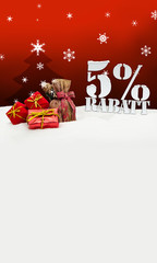 5% Rabatt discount christmas