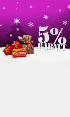 5% Rabatt discount christmas