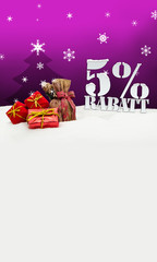 5% Rabatt discount christmas
