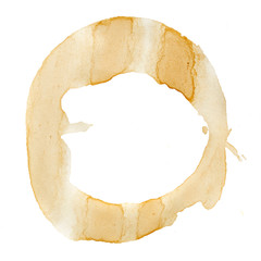 Stain of cup coffee