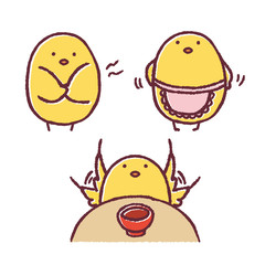 Obraz premium ひよこポーズ-20