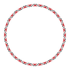 Traditional Slavic round embroidery