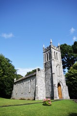 little stone church in irish country