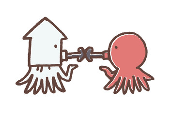 イカタコ戦闘中