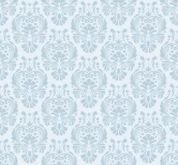 Fotobehang Classic blue seamless pattern © Florabela