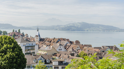 Stadt Zug, Altstadt, Zytturm, Zugersee, Sommer, Schweiz