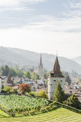 Zuger Altstadt, Stadt Zug, Kapuzinerturm, Sommer, Schweiz