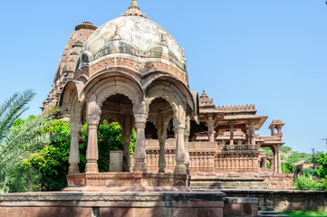 Obraz premium Ancient rock curved temples of Hindu Gods and godess