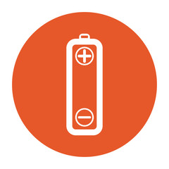 Vector battery icons on white background